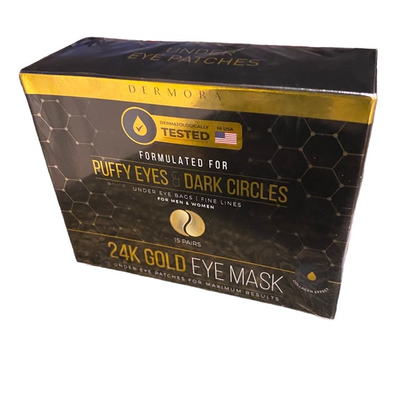 24kGold Eye Mask formulated for puffy eyes & dark circles 15 pair - Picture 3 of 3